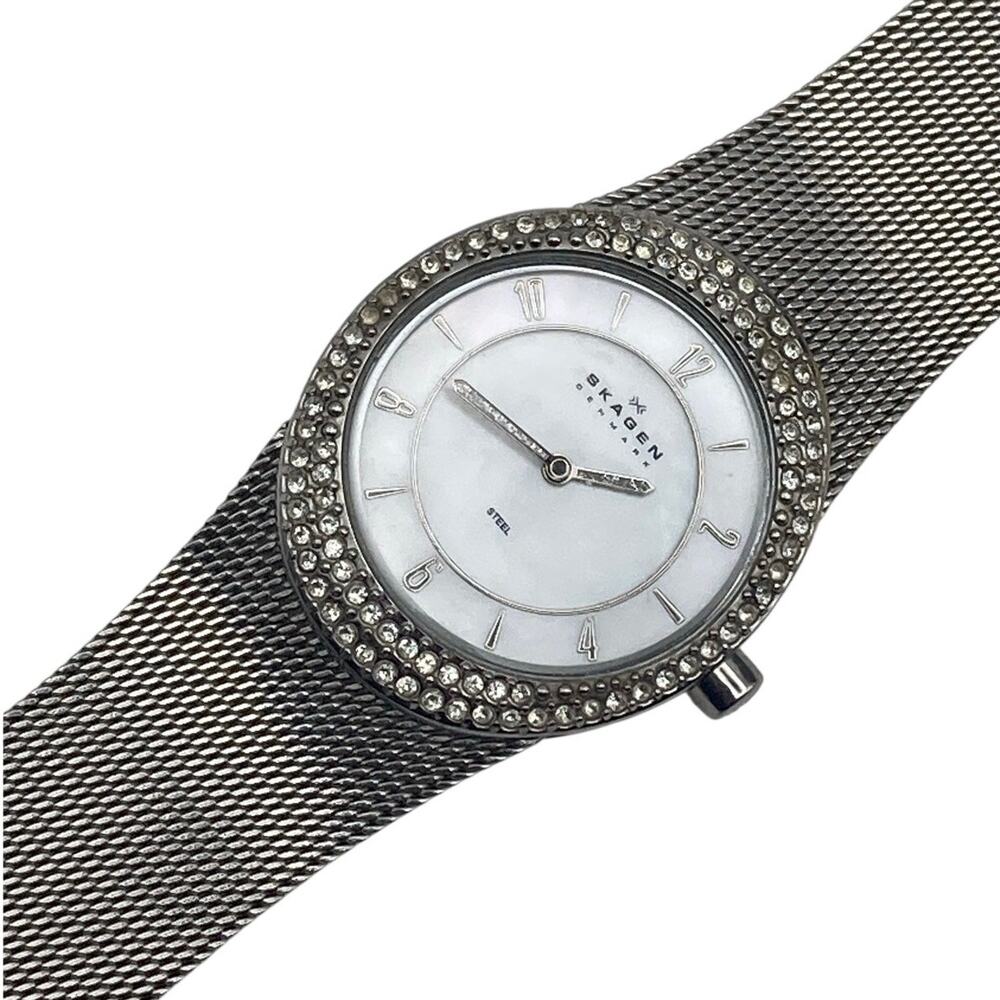 Skagen Mother of Pearl Dial Women's Watch 25mm - New Battery Adjustable Steel WR